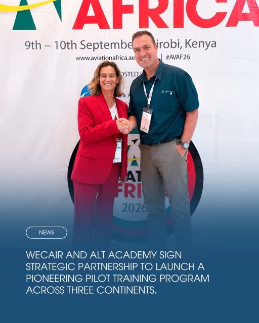 🌍 WECAIR and @alt_academy_ have signed a strategic partnership to launch the world's first pilot training program delivered across 3 continents. From Florida to Europe to South Africa, Flyfirst cadets train across radically different aviation environments - airspaces, climates, terrains and operating cultures - within one coherent pathway leading to an EASA professional pilot licence.Because the industry isn't just short of pilots : it's short of pilots truly ready to operate on the line, internationally. Three aviation ecosystems to build what really makes the difference: adaptability, operational maturity and resilience.And a shared conviction : giving African talent access to world-class training and building the next generation of aviation professionals on the continent.#wecair #pilotschool #aviationafrica #altacademy #becomeapilot #kenya #africanpilot